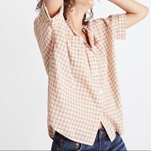 Madewell Natural Courier Side-button Gingham Shirt